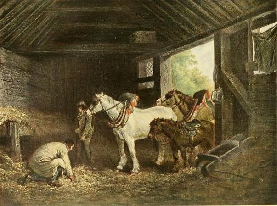 George Morland The inside of a stable Norge oil painting art